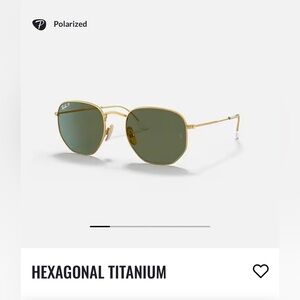 Ray Ban Titanium Polarized Hexagonal Sunglasses RB8148 921658 51-21
